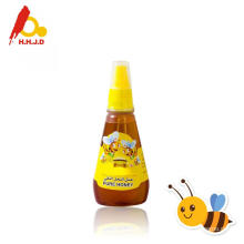 Raw polyflower honey on face